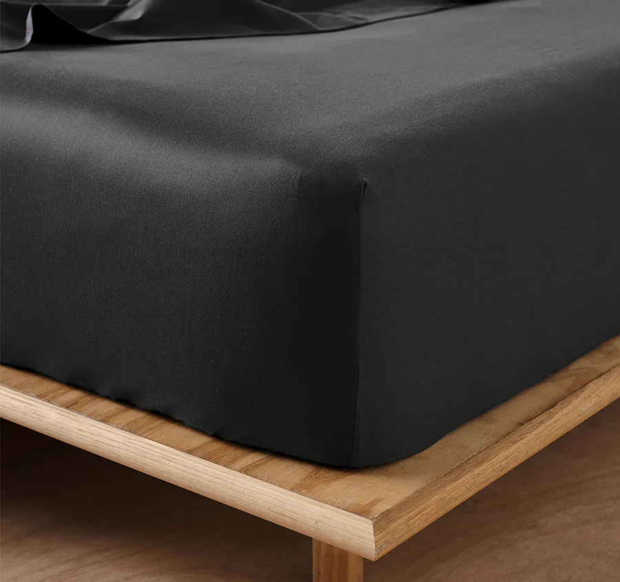Nara 400THC Bamboo Cotton Mega Fitted Sheet Range Charcoal - Image 2