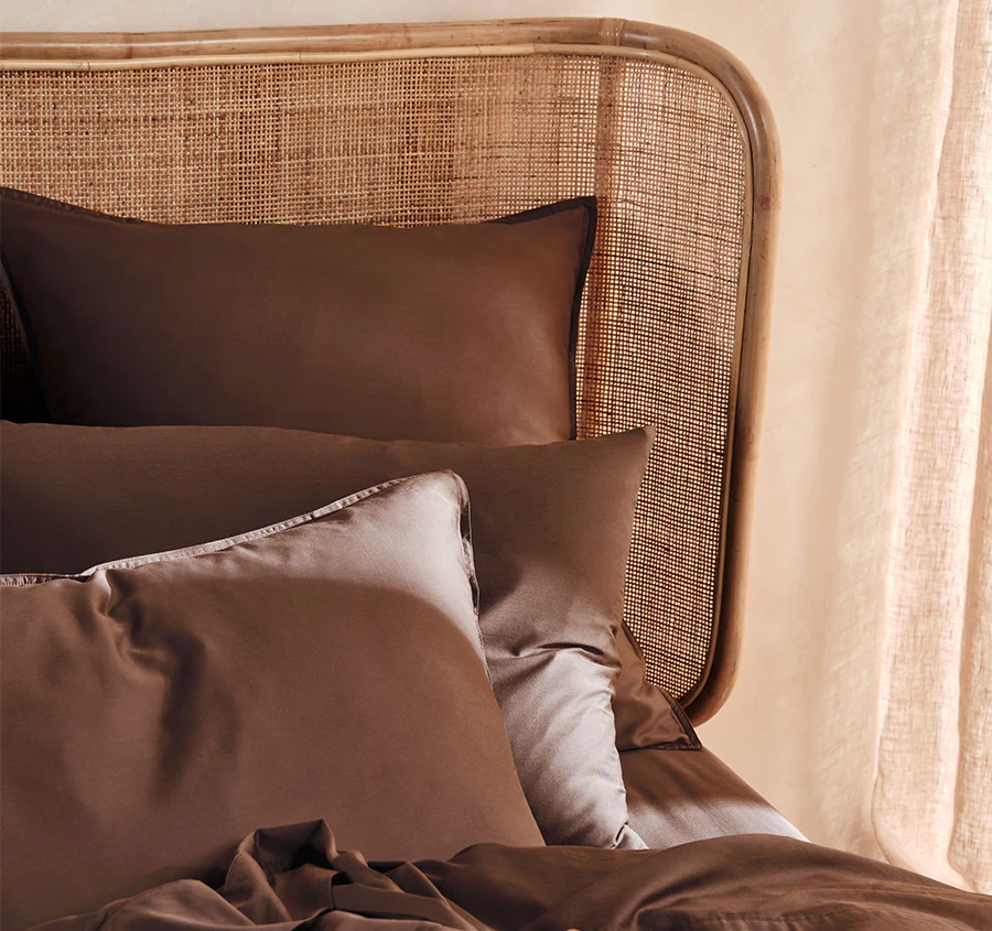 Nara 400THC Bamboo Cotton Quilt Cover Set Range Chocolate - Image 5