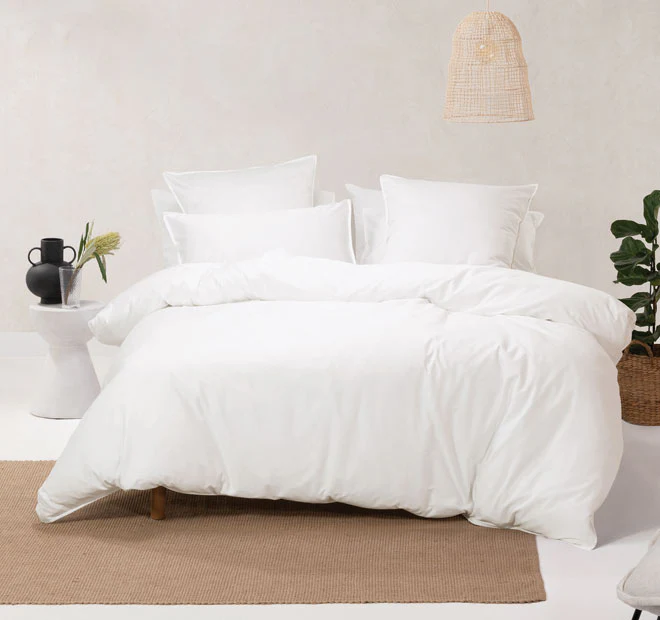Nara 400THC Bamboo Cotton Standard Pillowcase White - Image 4