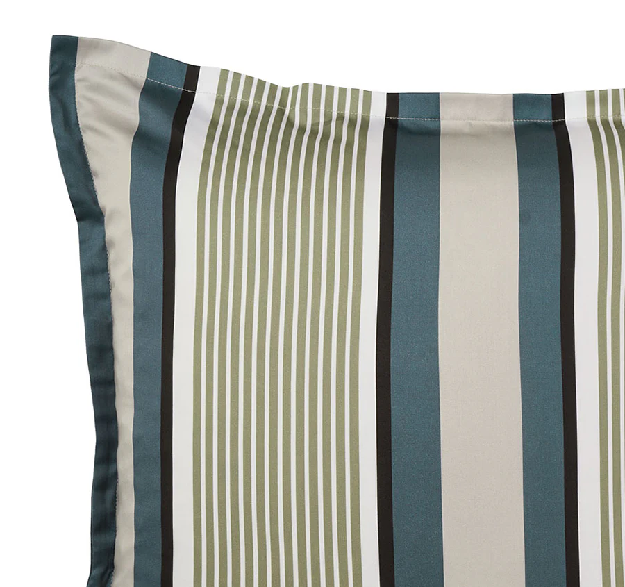 Nara Stripe European Pillowcase Bluestone - Image 2