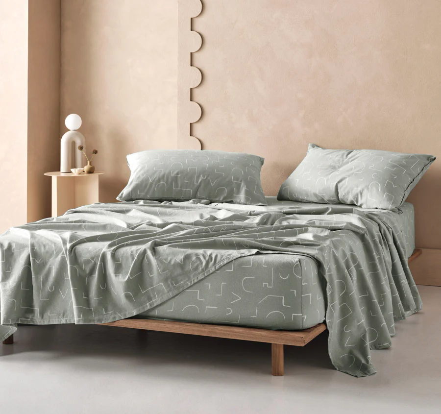 Nica Printed Flannelette Cotton Mega Sheet Set Range
