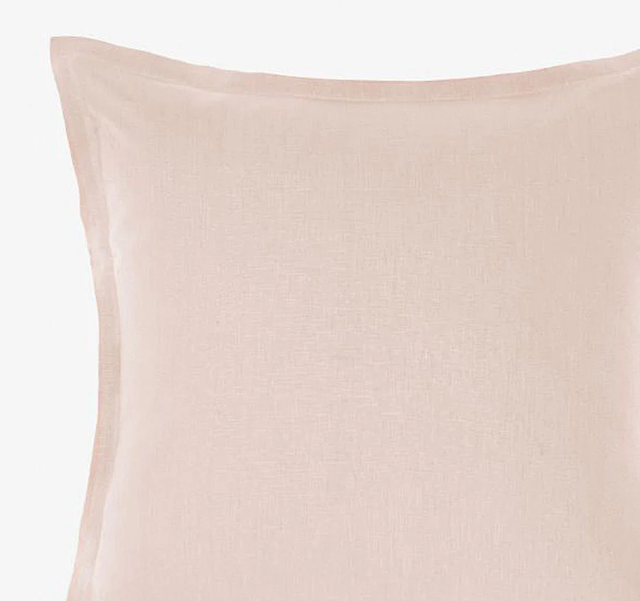 Nimes Linen 48x48cm Filled Cushion Rose Pink - Image 2