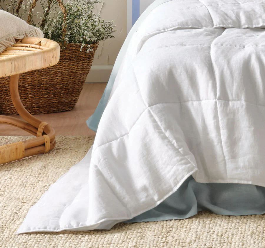 Nimes Linen Coverlet White - Image 3