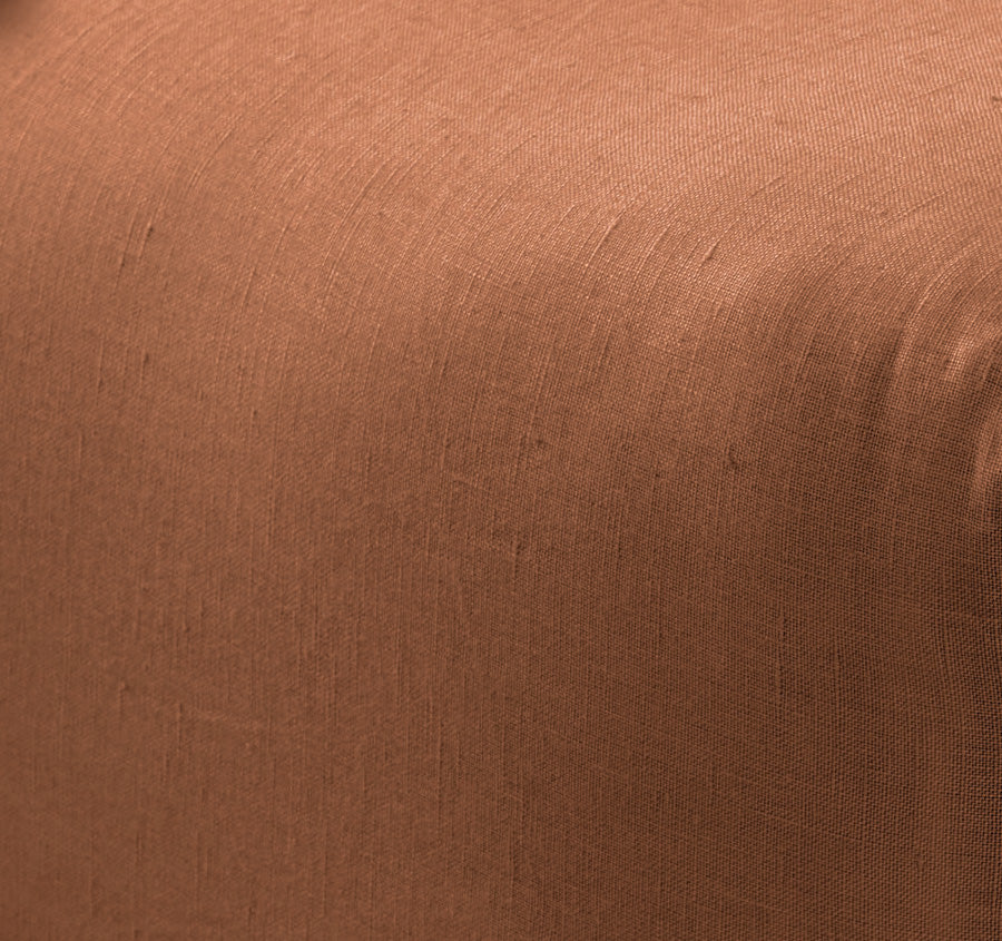 Nimes Linen Mega Fitted Sheet Range Cinnamon - Image 2