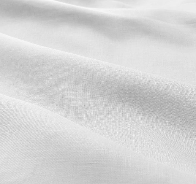 Nimes Linen Mega Fitted Sheet Range White - Image 2
