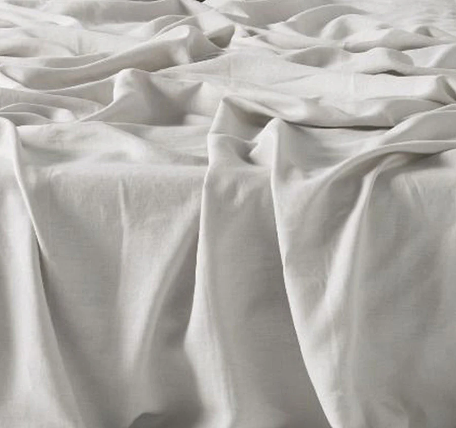 Nimes Linen Mega Sheet Set Range Pale Grey - Image 2