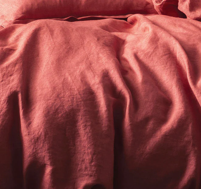 Nimes Linen Quilt Cover Set Range Sangria - Image 2