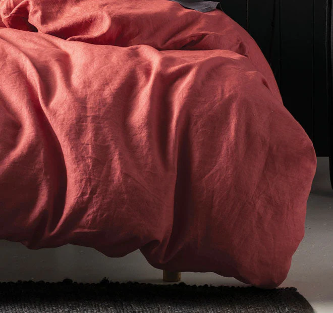 Nimes Linen Quilt Cover Set Range Sangria - Image 3