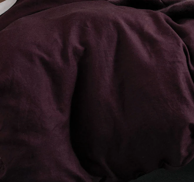 Nimes Linen Quilt Cover Set Range Wine - Image 2