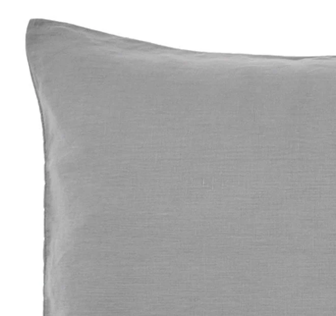 Nimes Linen Standard Pillowcase Ash - Image 2