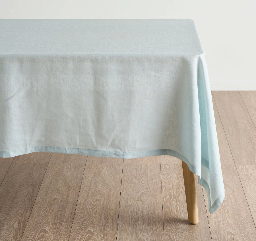 Nimes Linen Tablecloth Range Sky