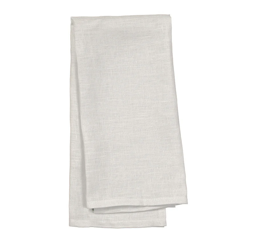 Nimes Linen Tea Towel Pale Grey - Image 3