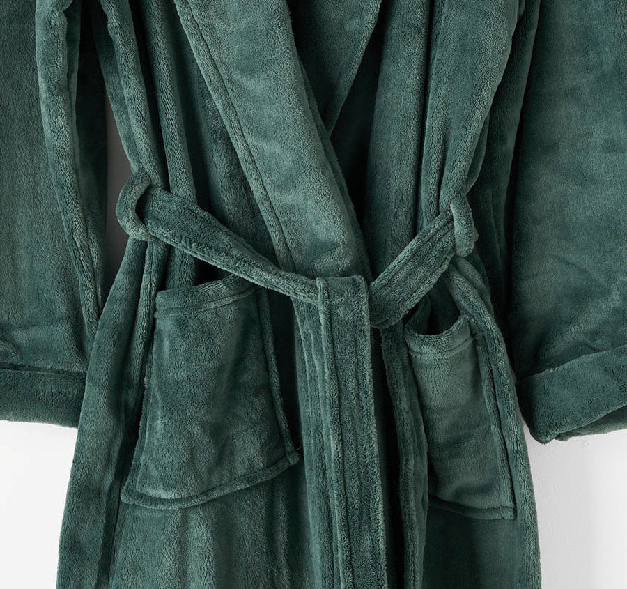 Plush Bathrobe Range Green - Image 2
