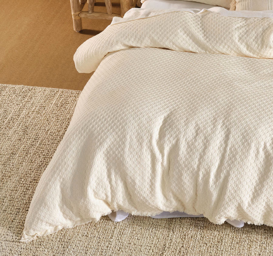 Raquelle Quilt Cover Set Range Vanilla - Image 3