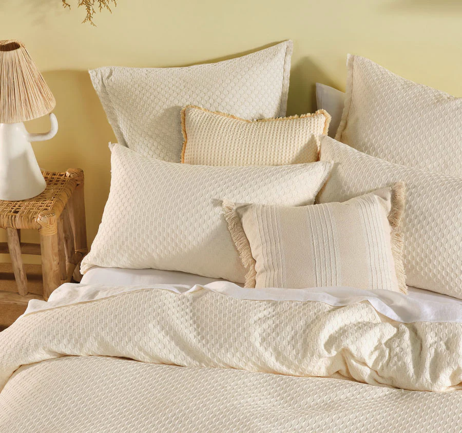 Raquelle Quilt Cover Set Range Vanilla - Image 4
