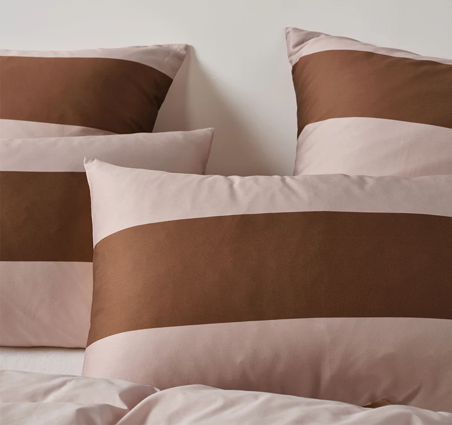 Rugby Stripe Quilt Cover Set Range Orchid - Image 4