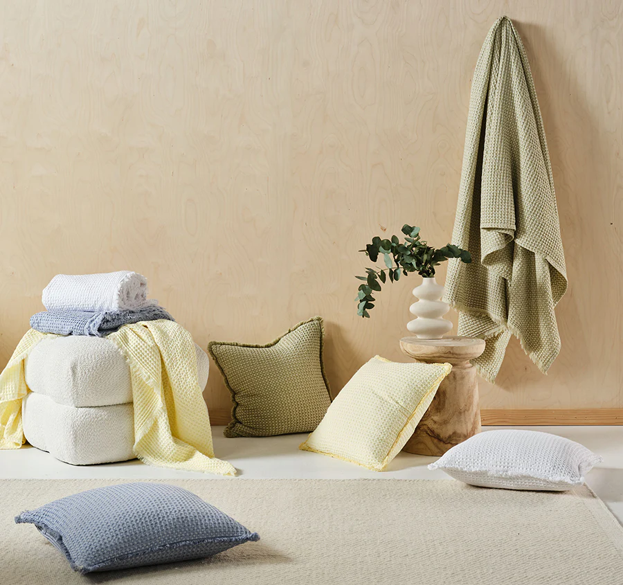 Saltwater 150x200cm Throw Rug Butter - Image 5