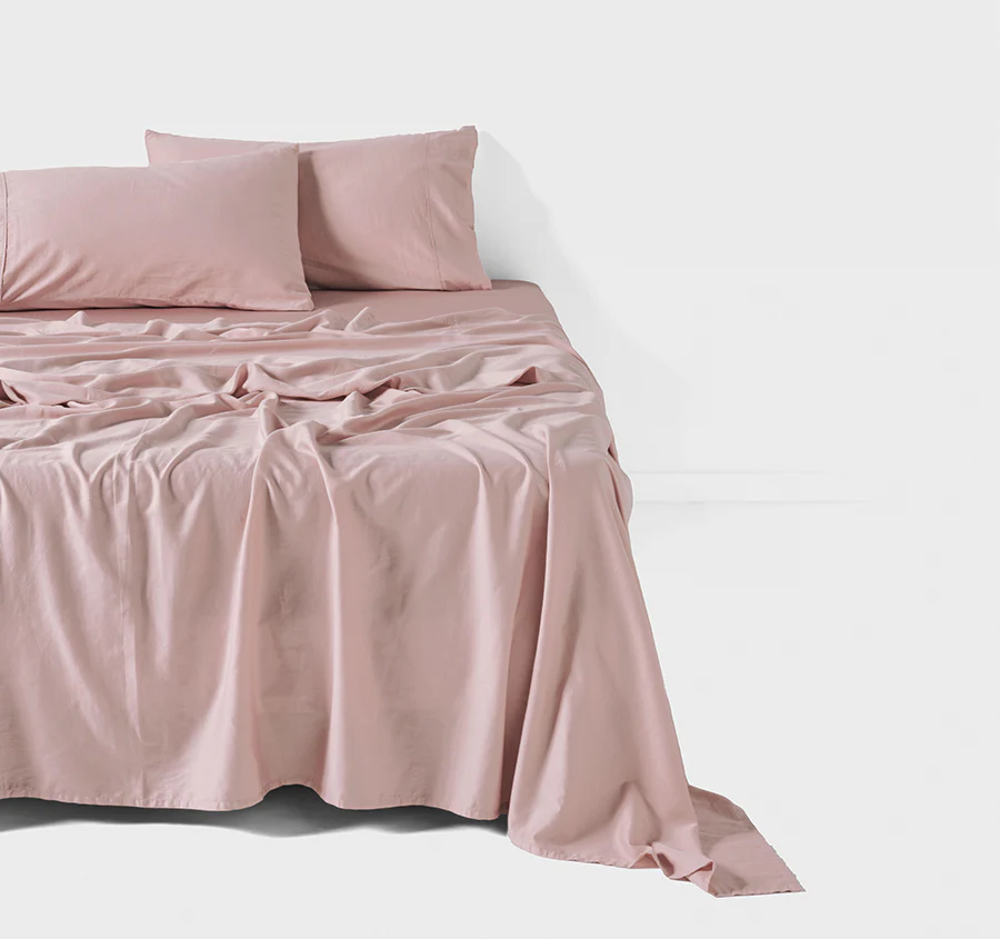 Surf Wash Mega Sheet Set Range Dusty Rose - Image 6