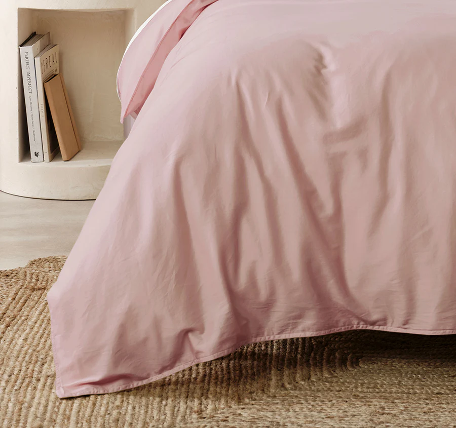 Surf Wash Quilt Cover Set Range Dusty Rose - Image 3