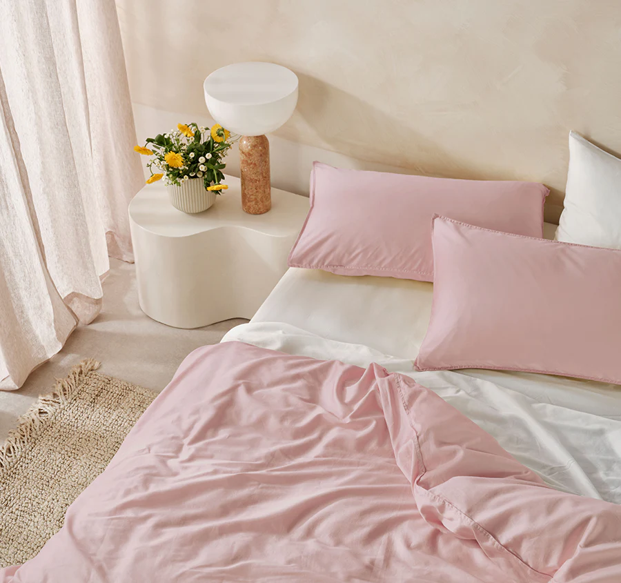 Surf Wash Quilt Cover Set Range Dusty Rose - Image 5