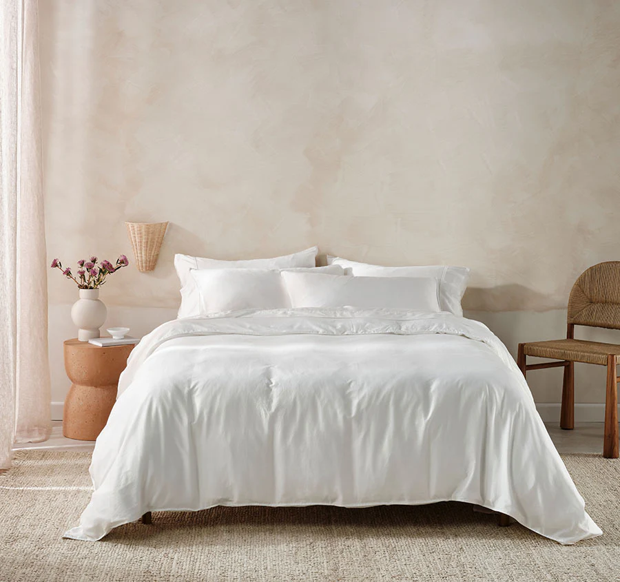 Surf Wash Quilt Cover Set Range White