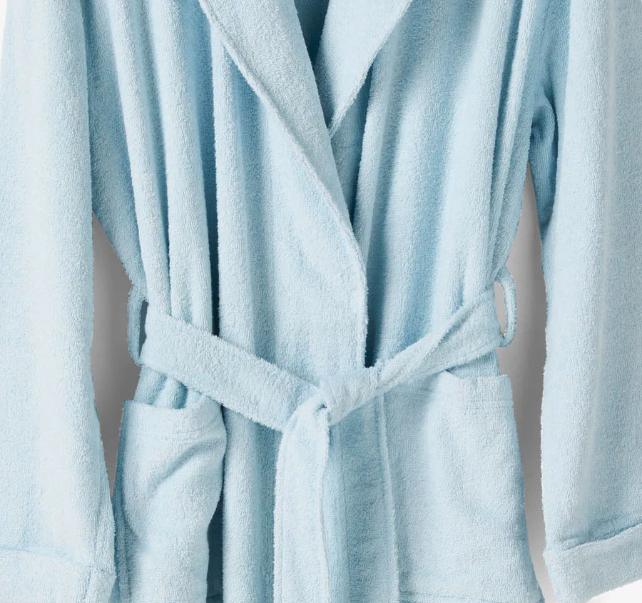 Terry Bathrobe Blue - Image 2