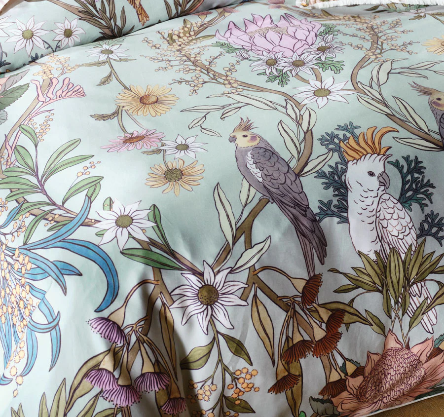 Victoria Quilt Cover Set Range Mist - Image 2