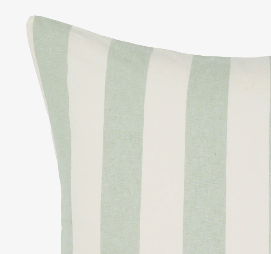 Vintage Stripe European Pillowcase Jade - Image 2