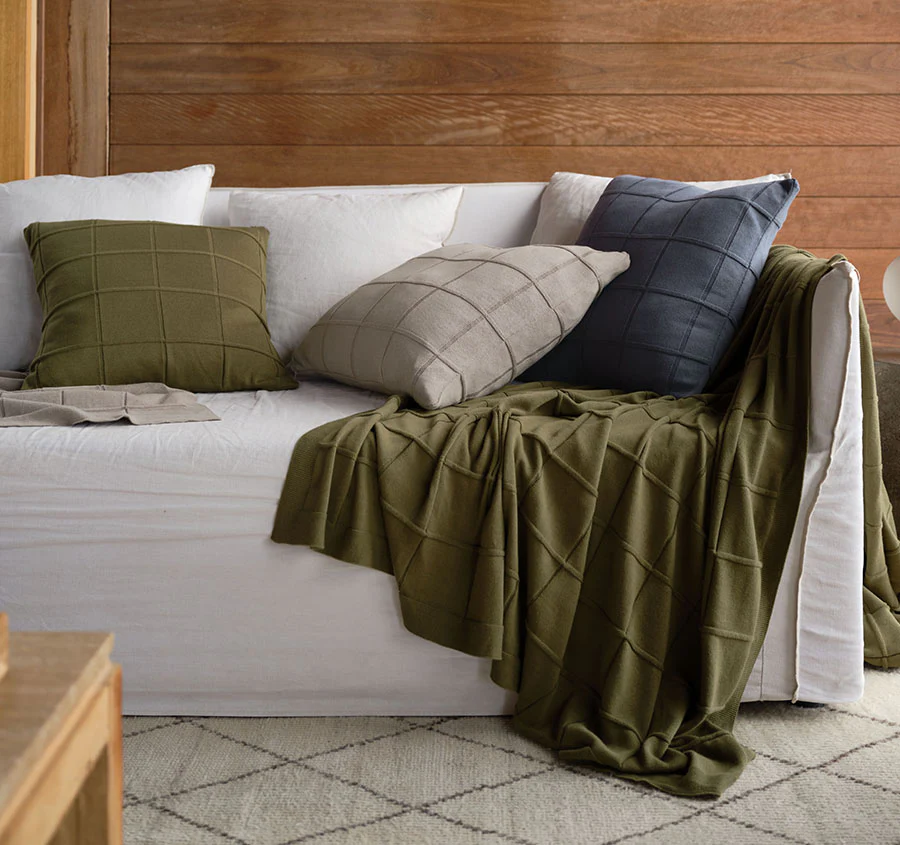 Walter 130x170cm Throw Rug Olive - Image 3