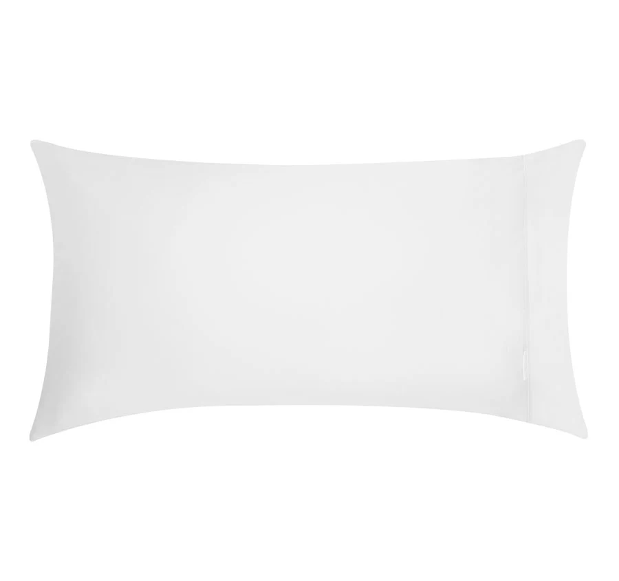 250THC Poly Cotton Percale King Pillowcase Pair White