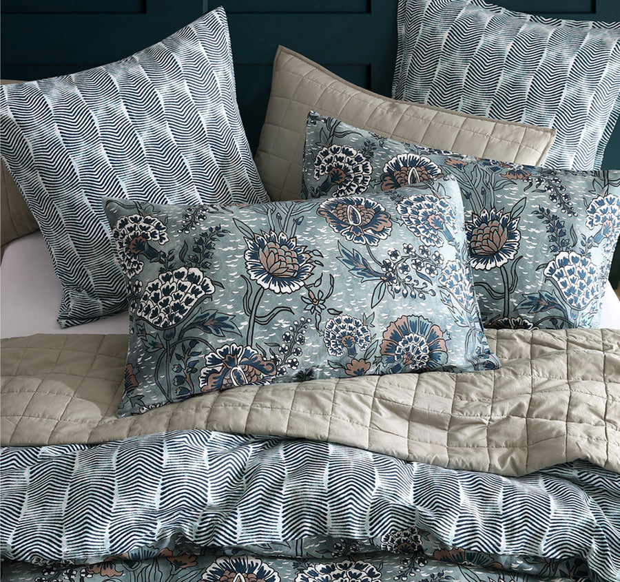 Cape Conran Quilt Cover Set Range Teal - Image 4
