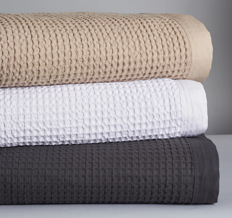 Cotton Waffle Blanket Range Linen - Image 4