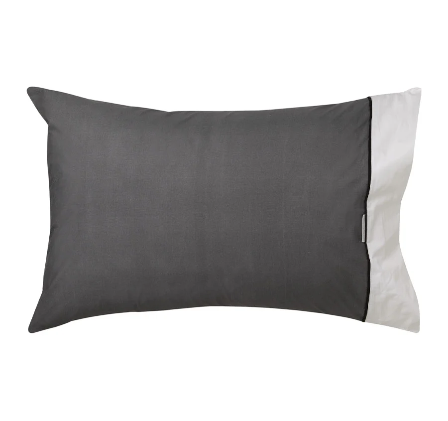 Essex Standard Pillowcase Pair Charcoal - Image 2