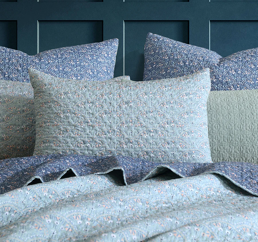 Hazel European Pillow Sham Indigo - Image 4