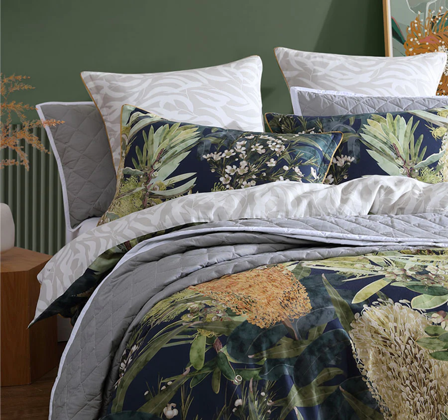 Kiera Quilt Cover Set Range Green - Image 5