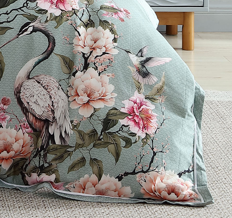 Lisha Quilt Cover Set Range Sage - Image 3