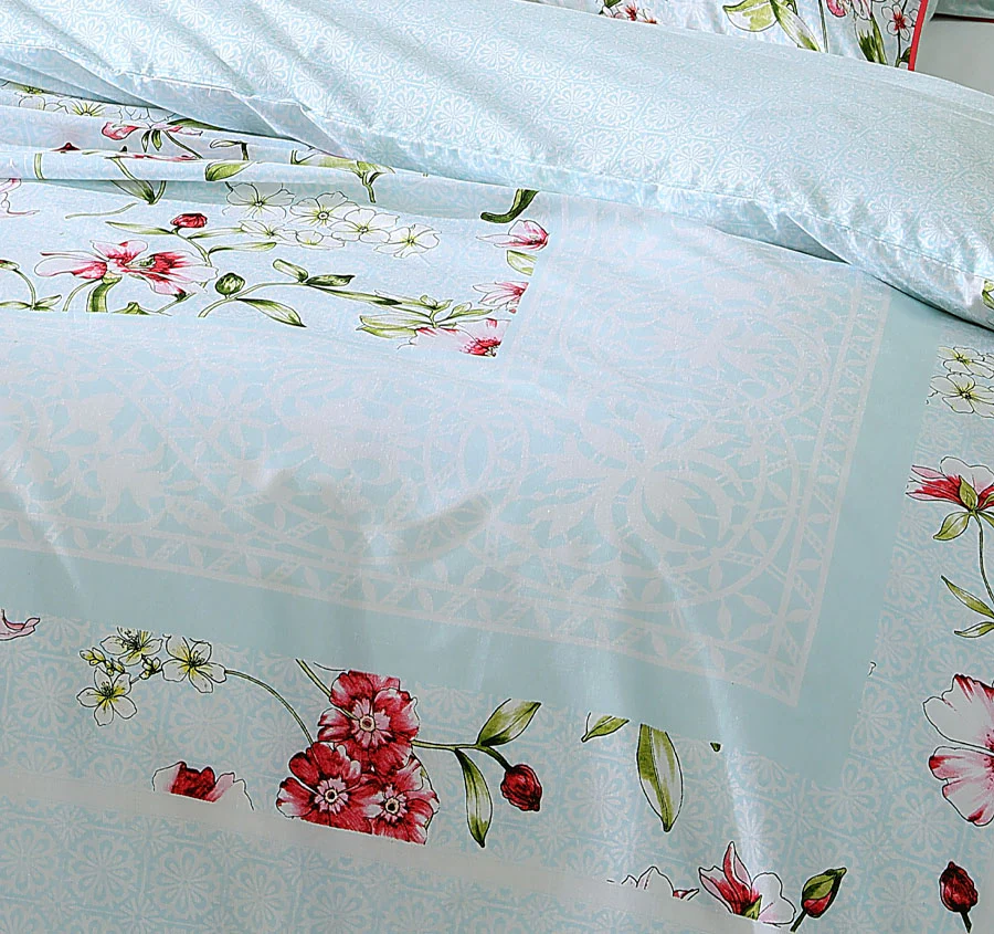 Posie Quilt Cover Set Range Aqua - Image 2