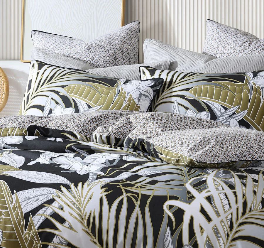 Tariq Quilt Cover Set Range Black - Image 4