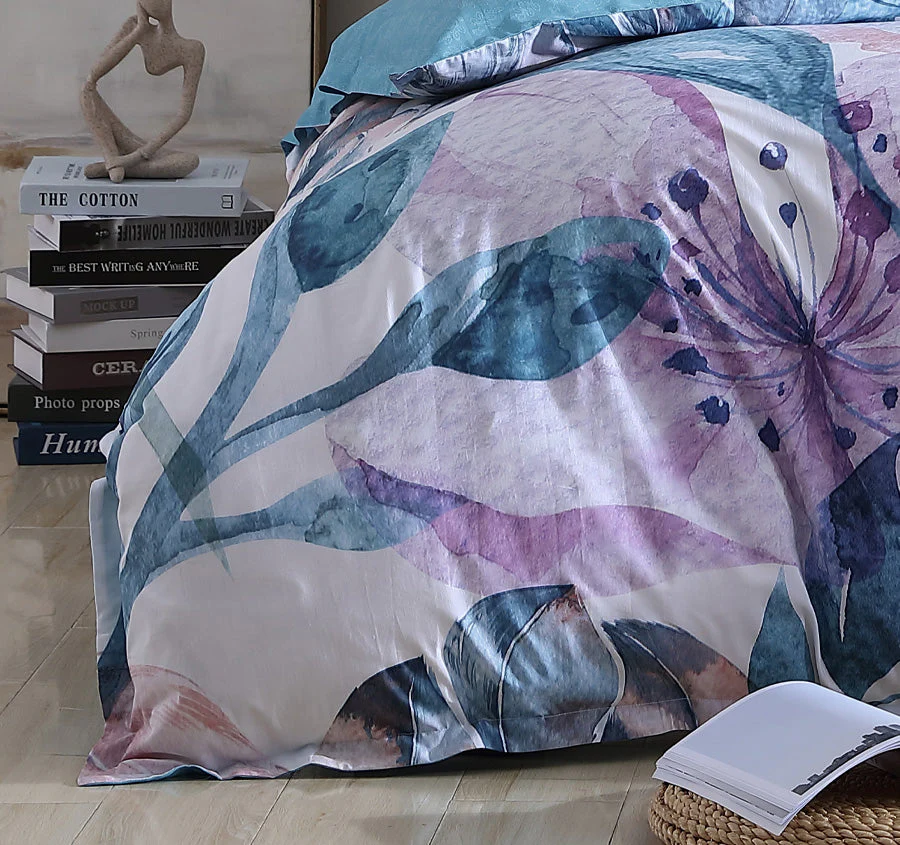 Teagan Quilt Cover Set Range Lilac - Image 3