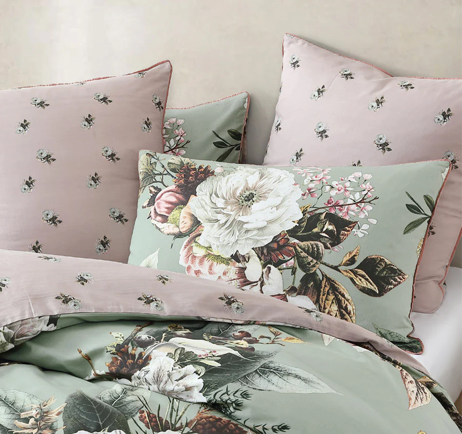 Winter European Pillowcase Sage - Image 3