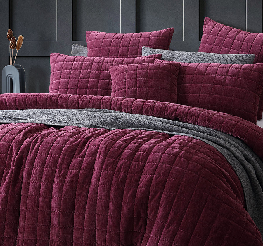 Apollo Quilt Cover Set Range Plum - Image 5