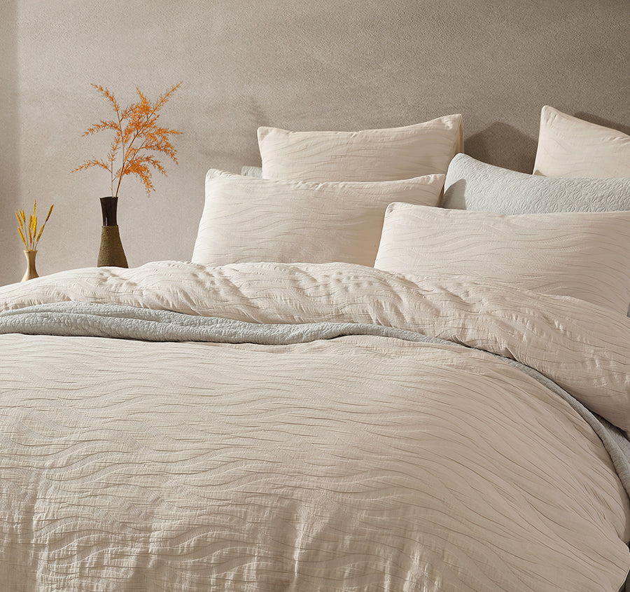 Ariel Quilt Cover Set Range Stone - Image 5