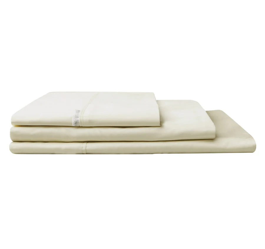 Hotel Grande 400THC Egyptian Cotton Sateen Mega Sheet Set Range Vanilla - Image 2