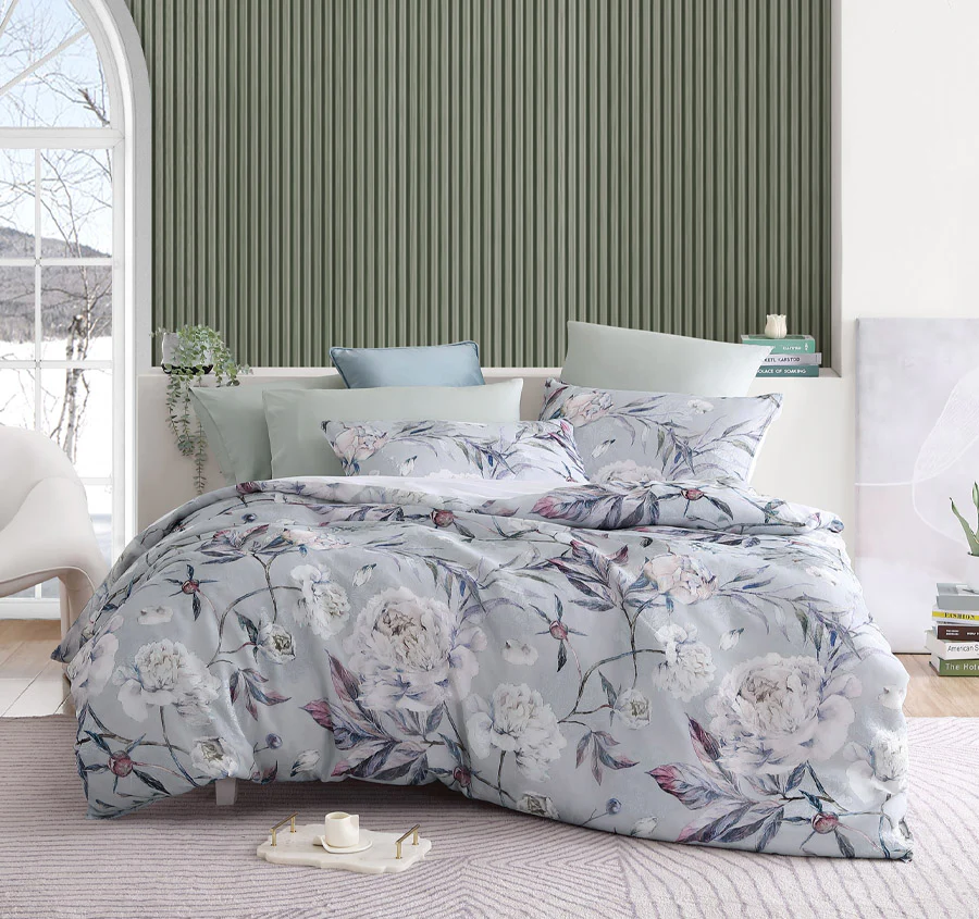 Josie Quilt Cover Set Range Dove