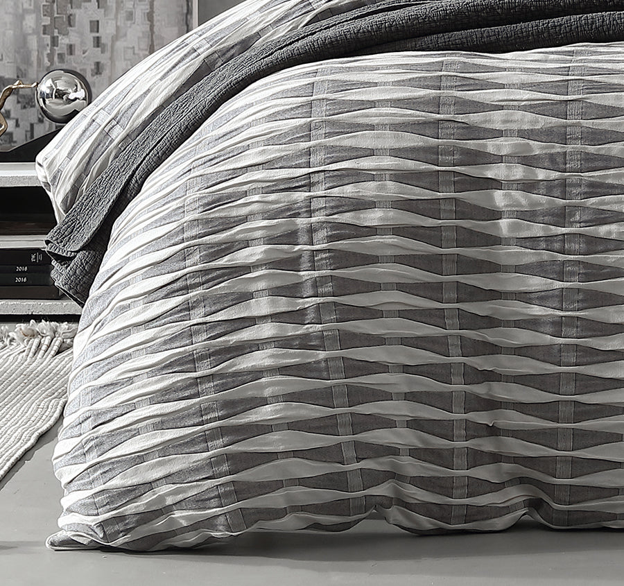 Kirby Quilt Cover Set Range Charcoal - Image 3
