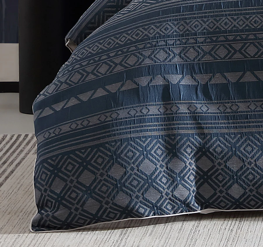 Orlando Quilt Cover Set Range Indigo - Image 3