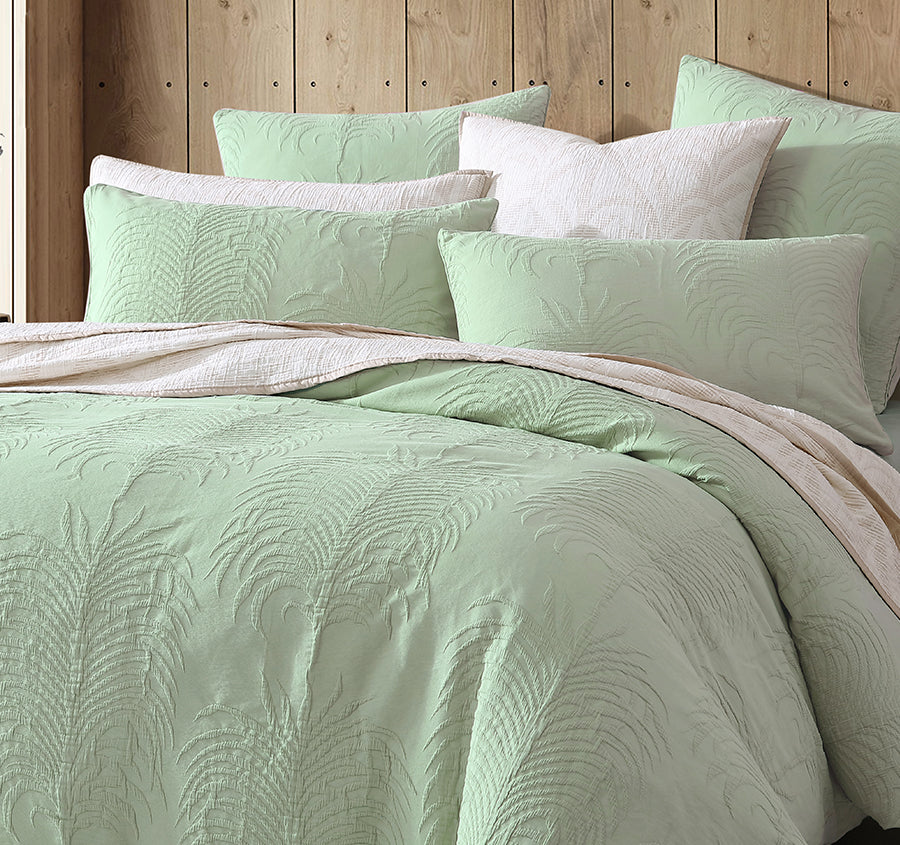 Tropicana Quilt Cover Set Range Sage - Image 5
