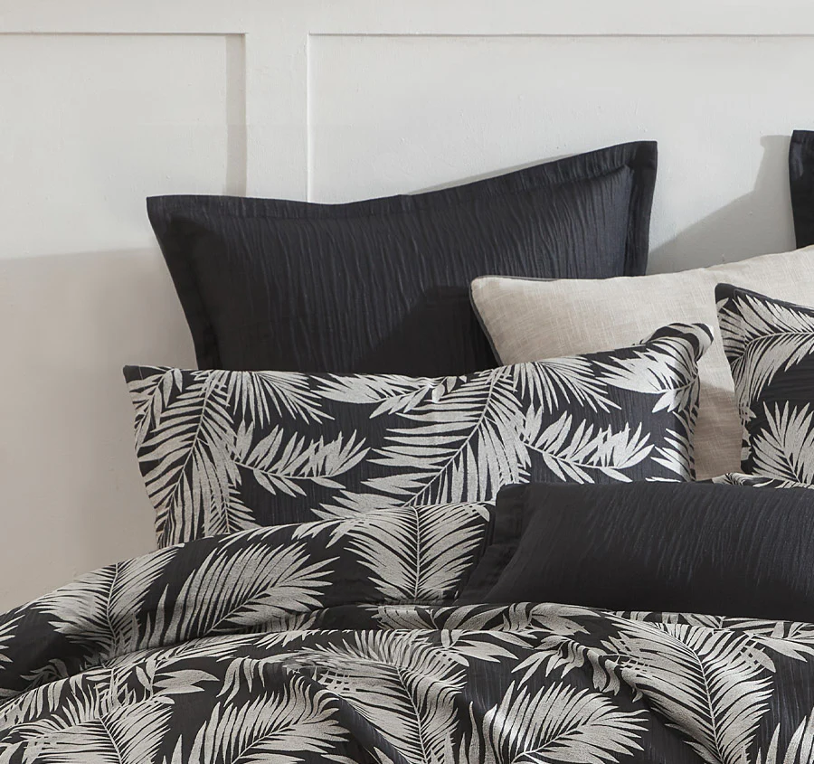 Villa Quilt Cover Set Range Black - Image 4