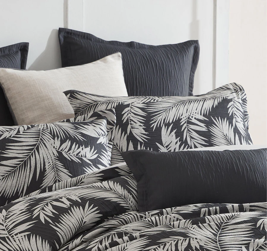 Villa Quilt Cover Set Range Black - Image 5