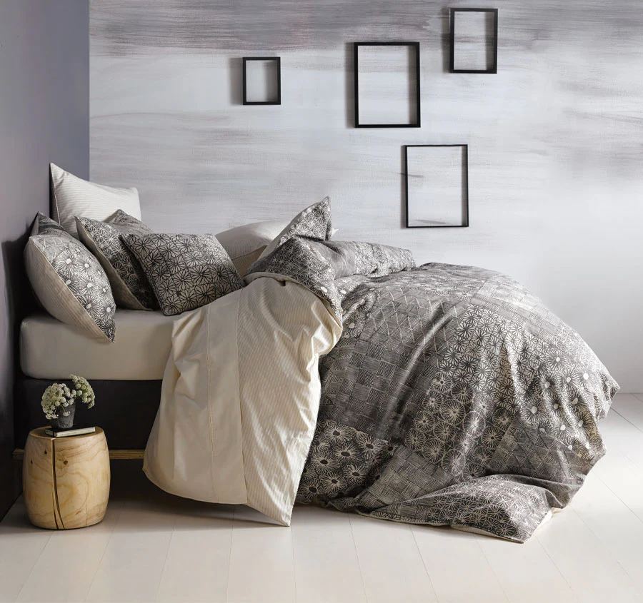 Marla Quilt Cover Set Range Charcoal